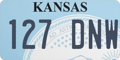 KS license plate 127DNW