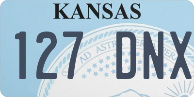 KS license plate 127DNX