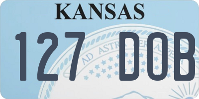 KS license plate 127DOB