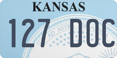KS license plate 127DOC