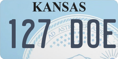 KS license plate 127DOE