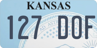 KS license plate 127DOF