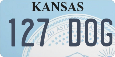 KS license plate 127DOG