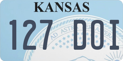 KS license plate 127DOI