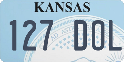 KS license plate 127DOL