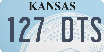 KS license plate 127DTS