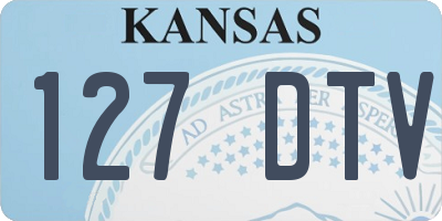 KS license plate 127DTV