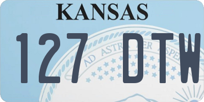 KS license plate 127DTW