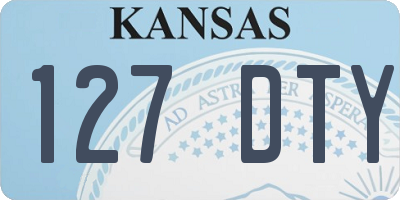 KS license plate 127DTY
