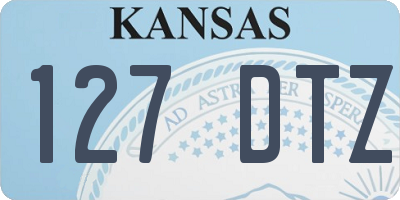 KS license plate 127DTZ