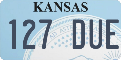 KS license plate 127DUE