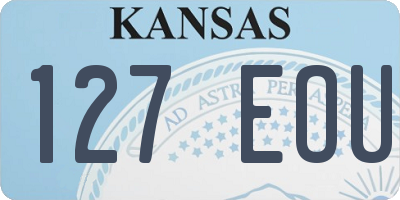 KS license plate 127EOU