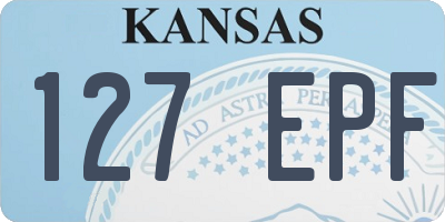 KS license plate 127EPF