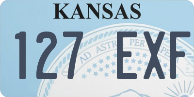 KS license plate 127EXF