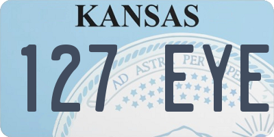 KS license plate 127EYE