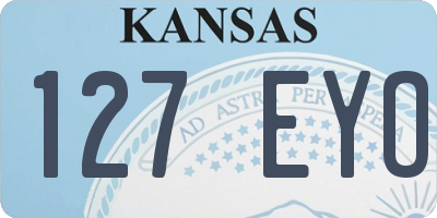 KS license plate 127EYO