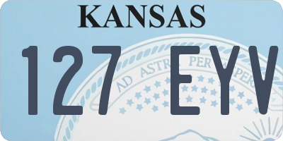 KS license plate 127EYV