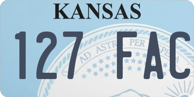 KS license plate 127FAC