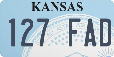 KS license plate 127FAD