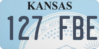KS license plate 127FBE