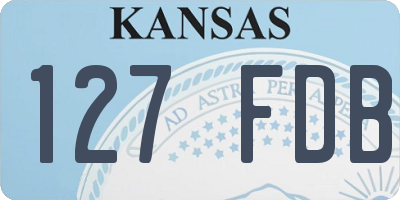 KS license plate 127FDB