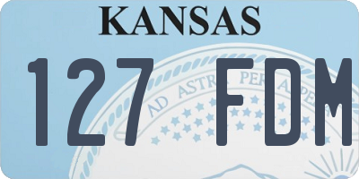 KS license plate 127FDM