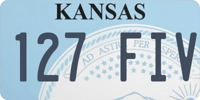 KS license plate 127FIV