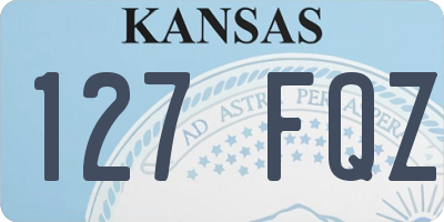 KS license plate 127FQZ