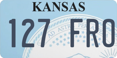 KS license plate 127FRO