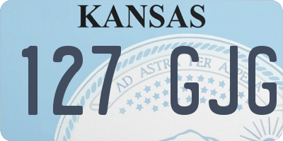 KS license plate 127GJG