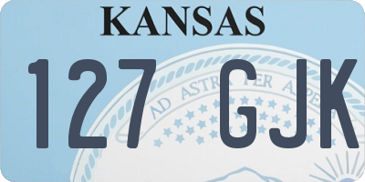 KS license plate 127GJK
