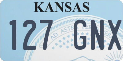KS license plate 127GNX