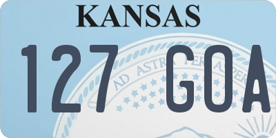 KS license plate 127GOA