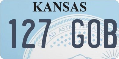 KS license plate 127GOB