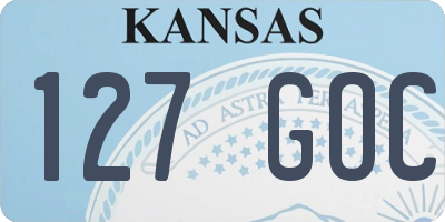KS license plate 127GOC