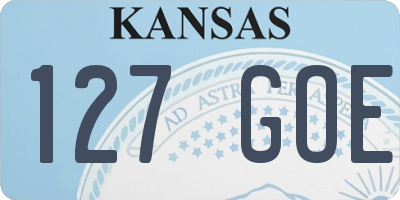KS license plate 127GOE