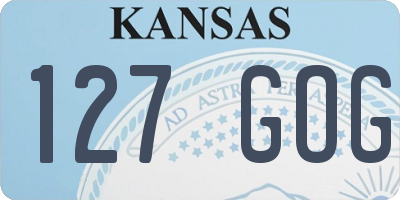 KS license plate 127GOG