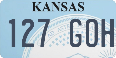 KS license plate 127GOH