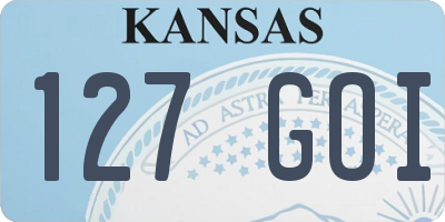 KS license plate 127GOI