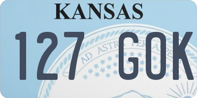 KS license plate 127GOK