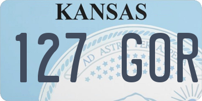KS license plate 127GOR