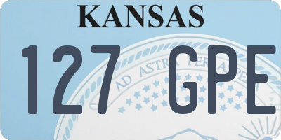 KS license plate 127GPE