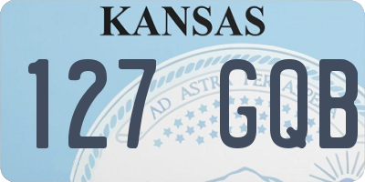 KS license plate 127GQB