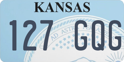 KS license plate 127GQG