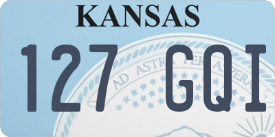 KS license plate 127GQI