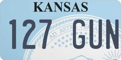 KS license plate 127GUN