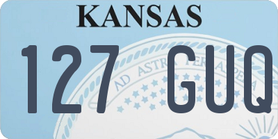 KS license plate 127GUQ
