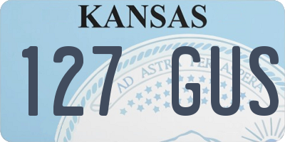 KS license plate 127GUS