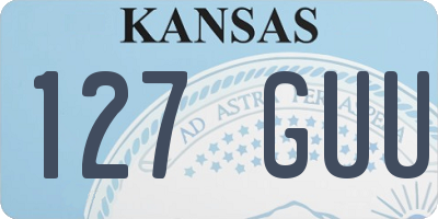 KS license plate 127GUU