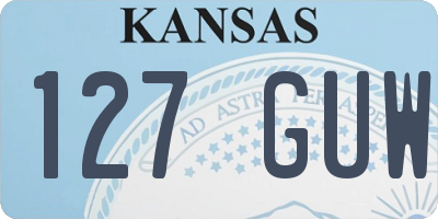 KS license plate 127GUW